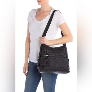Sondra Roberts Squared Convertable Quilted Nylon Tote/Backpack